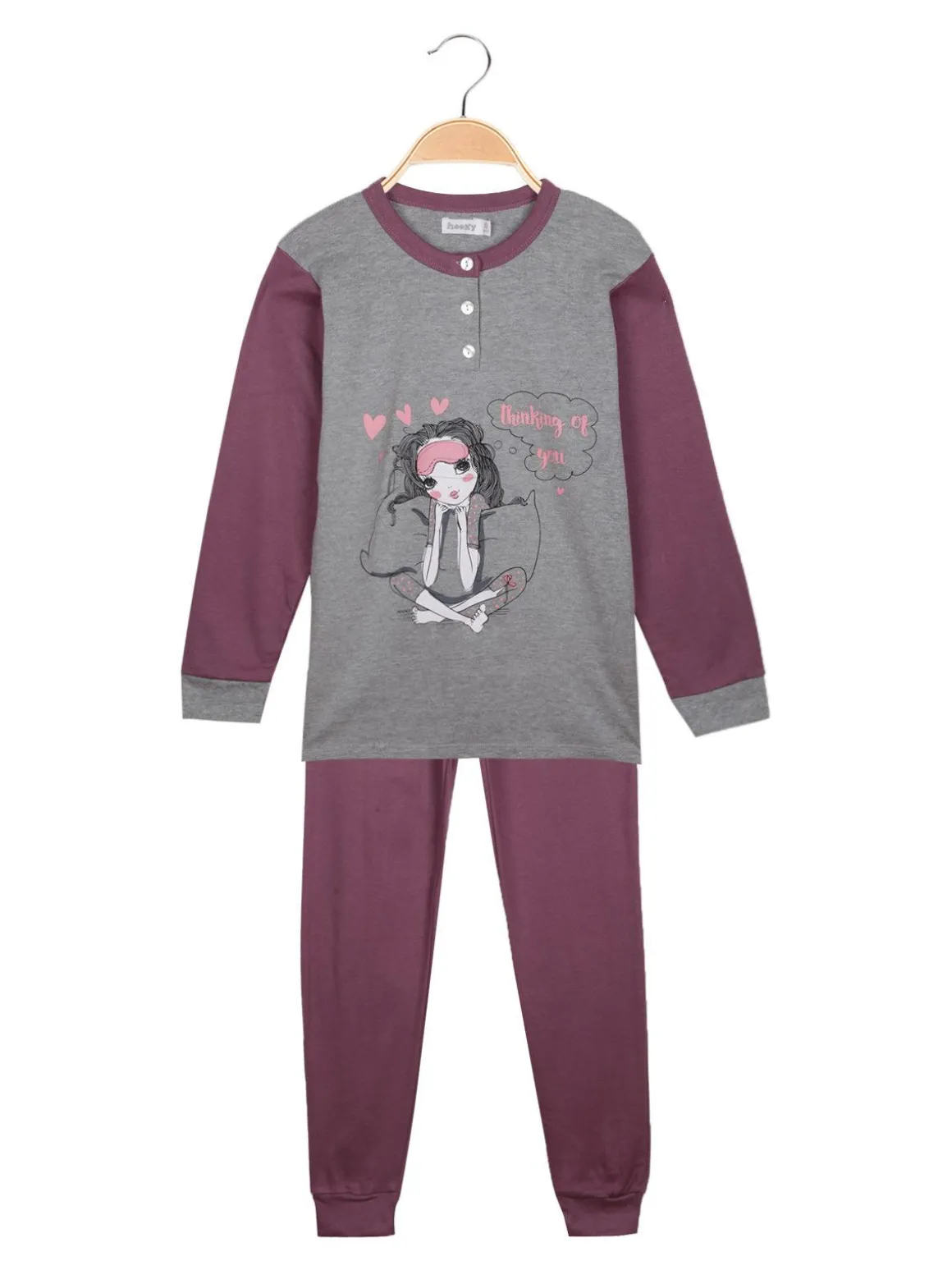 Hooky Pigiama lungo bambina in cotone