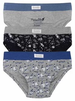 Hooky Slip bimbo con stampe e scritte confezione 3 pezzi