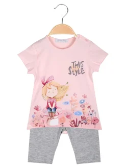 Hope Star Completo da neonata 2 pezzi con t-shirt e pinocchietti