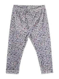 Hope Star Completo da neonata 2 pezzi con maglietta e leggins cuori in velluto - rosso