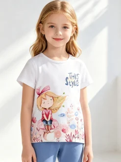 Hope Star Completo da neonata 2 pezzi con t-shirt e pinocchietti