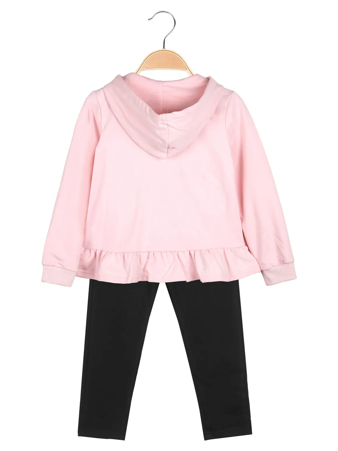 Hope Star Completo 3 pezzi da bambina con cappuccio e zip - rosa
