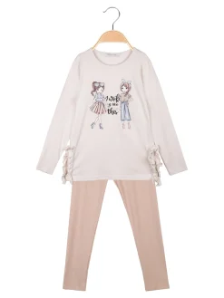 Hope Star Completo 2 pezzi da bambina con leggings a costine