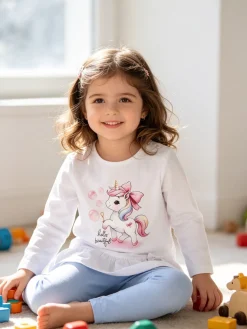 Hope Star Completo 2 pezzi da neonata con maglietta e leggings - azzurro