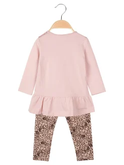 Hope Star Completo 2 pezzi da neonata con maglietta e leggings a fantasia - rosa