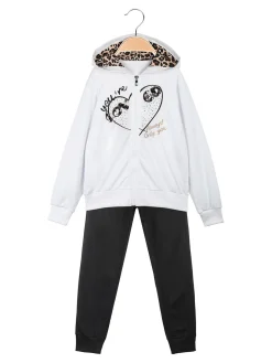 Hope Star Completo tuta da bambina 3 pezzi con cappuccio e zip