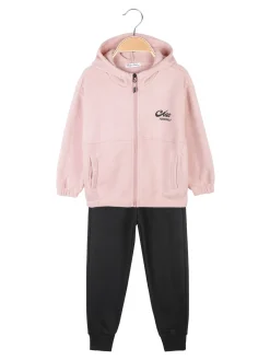 Hope Star Completo tuta da bambina 2 pezzi con felpa in pile con cappuccio e zip