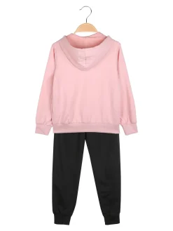 Hope Star Completo tuta da bambina 3 pezzi con paillettes cappuccio e zip - rosa