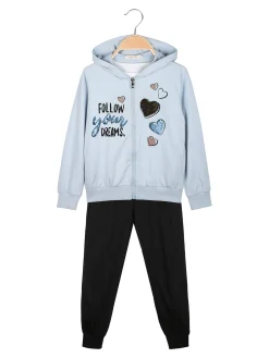 Hope Star Completo tuta 3 pezzi da bambina con cappuccio e zip