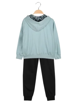 Hope Star Completo tuta 3 pezzi da bambina con cappuccio e zip - acqua marina