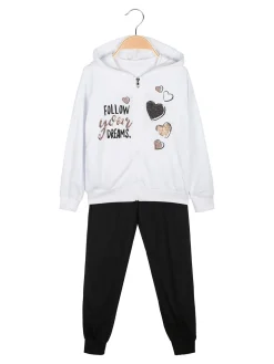 Hope Star Completo tuta 3 pezzi da bambina con cappuccio e zip