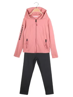 Hope Star Completo tuta sportiva 2 pezzi da bambina con cappuccio e zip