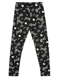 Hope Star Leggings bambina con stampe in cotone felpato