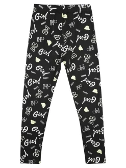 Hope Star Leggings bambina con stampe in cotone felpato