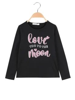 Hope Star Maglietta da ragazza con strass - nero