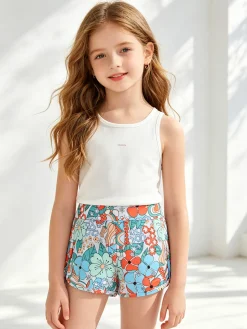 Hope Star Shorts in cotone da bambina con stampe