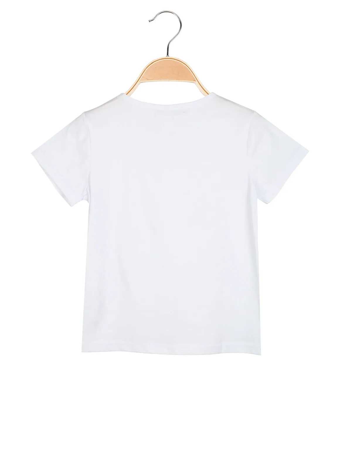 Hope Star T-shirt da bambina in cotone con stampa disegno e strass - bianco
