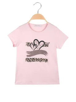 Hope Star T-shirt da bambina in cotone con stampa cuori