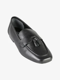 Hosis Mocassini donna in vera pelle con nappine
