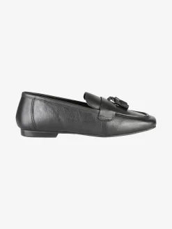 Hosis Mocassini donna in vera pelle con nappine