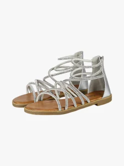 Hosis Sandali donna gioiello con tallone chiuso e zip