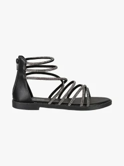 Hosis Sandali donna gioiello con tallone chiuso e zip
