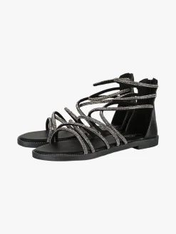 Hosis Sandali donna gioiello con tallone chiuso e zip