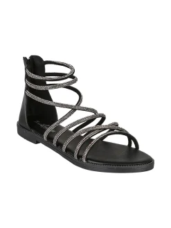 Hosis Sandali donna gioiello con tallone chiuso e zip