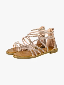 Hosis Sandali donna gioiello con tallone chiuso e zip