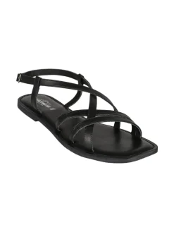 Hosis Sandali donna in pelle con fascette intrecciate
