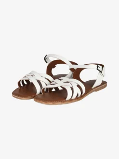 Hosis Sandali donna in pelle con fascette intrecciate