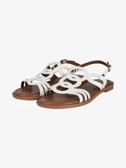 Hosis Sandali in pelle da donna con cinturino alla caviglia