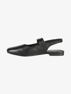 Hosis Slingback donna in pelle con fascette e cinturino alla caviglia