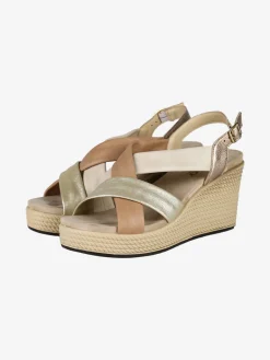 Igi&Co Sandali da donna in pelle con zeppa