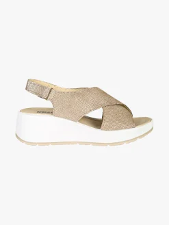 Igi&Co Sandali da donna in pelle con cinturino a strappo - champagne