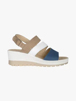 Igi&Co Sandali donna in pelle con zeppa e cinturini a strappo