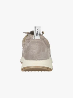 Igi&Co Sneakers da uomo in maglia con plantare in pelle e lacci elastici - fango