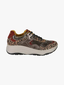 Igi&Co Sneakers donna in pelle animalier con zeppa platform - multicolore