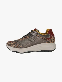 Igi&Co Sneakers donna in pelle animalier con zeppa platform - multicolore