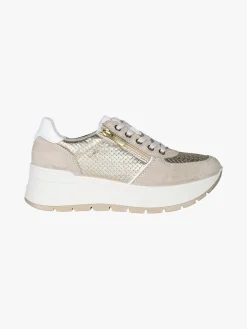 Igi&Co Sneakers donna in pelle con zeppa platform