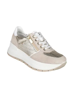 Igi&Co Sneakers donna in pelle con zeppa platform