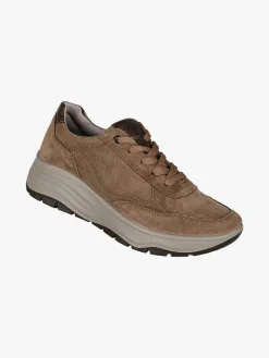 Igi&Co Sneakers donna in pelle scamosciata con zeppa - fango