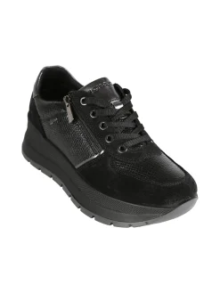 Igi&Co Sneakers donna in pelle scamosciata con zeppa platform