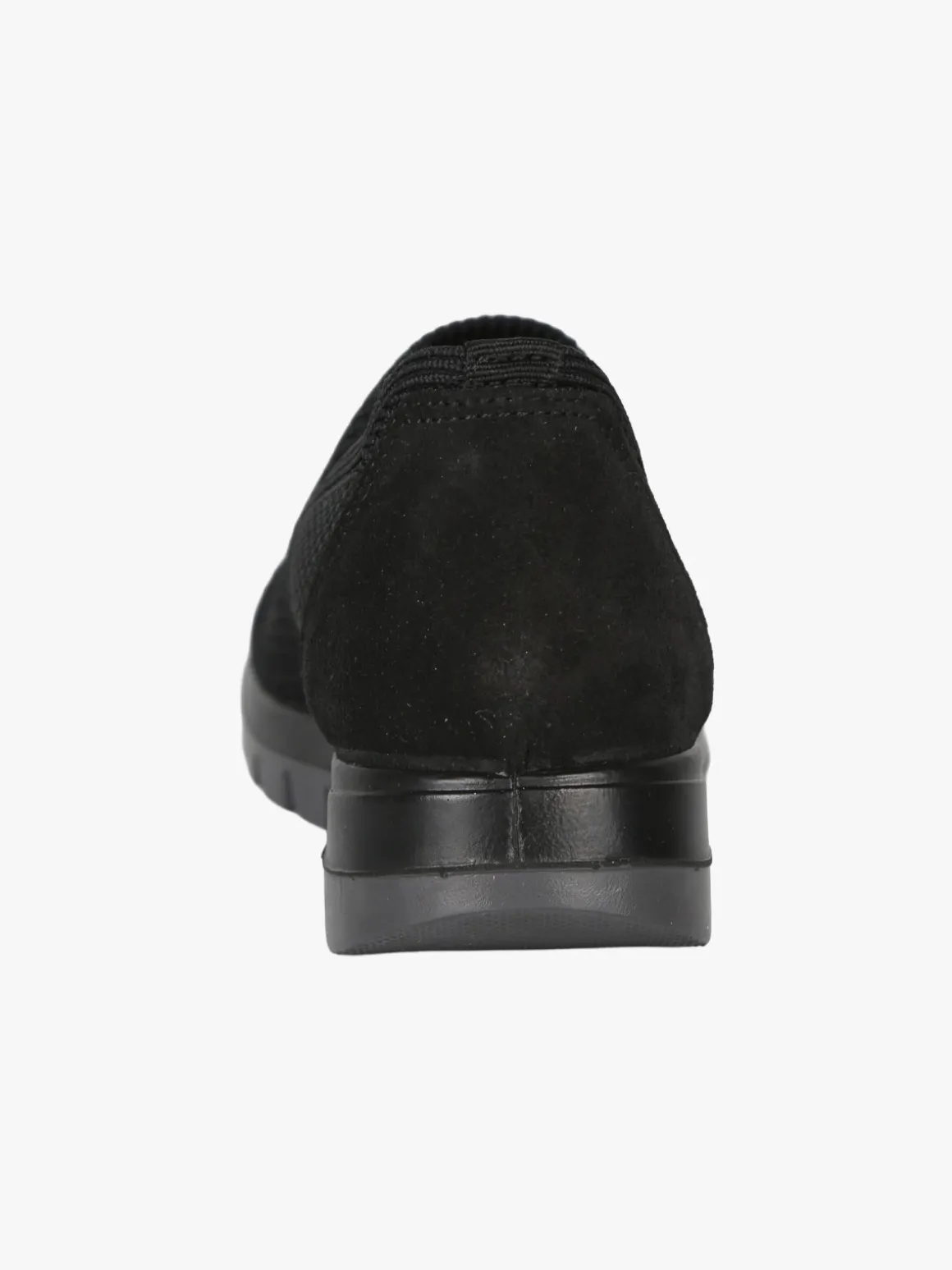 Igi&Co Sneakers donna slip on in maglia con plantare in pelle e zeppa - nero