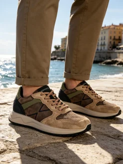 Igi&Co Sneakers uomo stringate in pelle scamosciata - multicolore