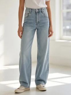 Imimy Jeans donna chiaro a palloncino - jeans