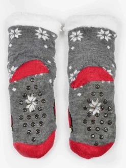 I Morbidosi Calze antiscivolo babbo Natale da bambini con pelo