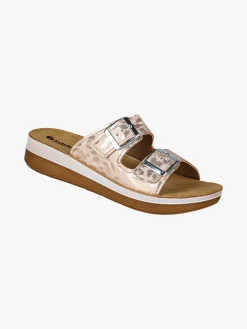 Inblu Ciabatte donna con doppia fascia animalier e fibbie - rosa