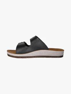 Inblu Ciabatte donna con doppia fascia e fibbie - nero