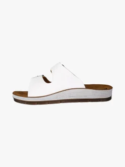Inblu Ciabatte donna con doppia fascia e fibbie - bianco